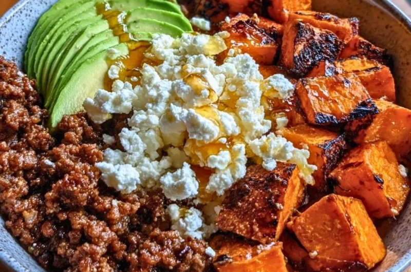45g Protein Hot Honey Beef Bowl with sweet and spicy flavors