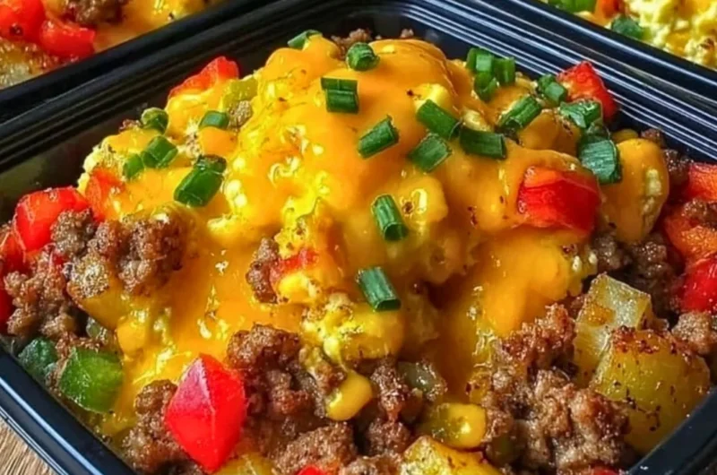 High protein freezer friendly breakfast bowls with nutritious ingredients.