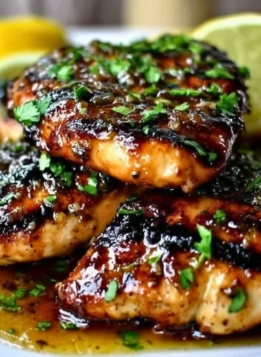 Delicious Key West grilled chicken served with tropical sides
