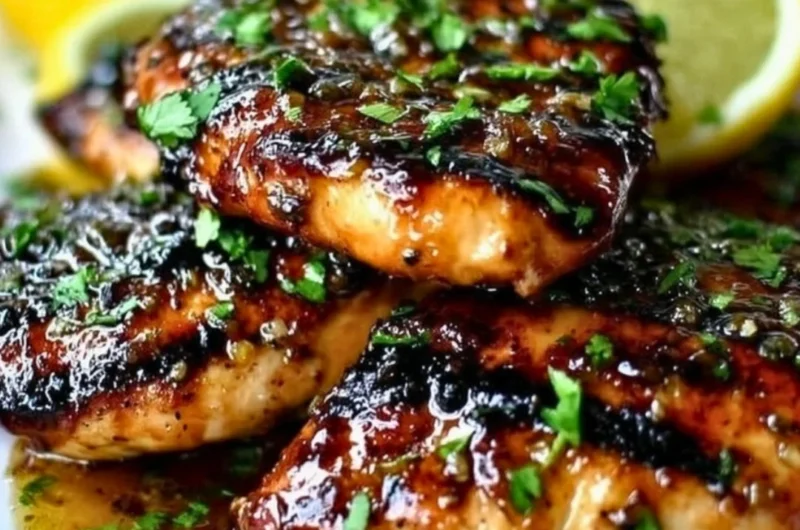 Delicious Key West grilled chicken served with tropical sides