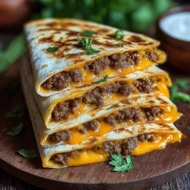 Delicious Smashburger Quesadillas loaded with cheese and savory ingredients.
