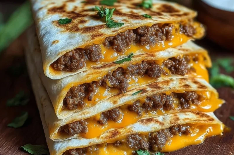 Delicious Smashburger Quesadillas loaded with cheese and savory ingredients.