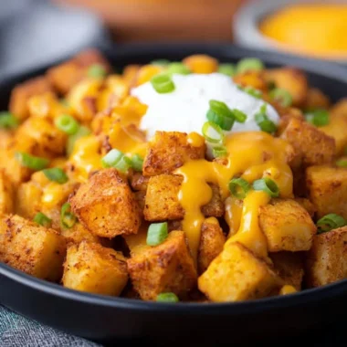 Taco Bell potato bites copycat recipe served in a bowl