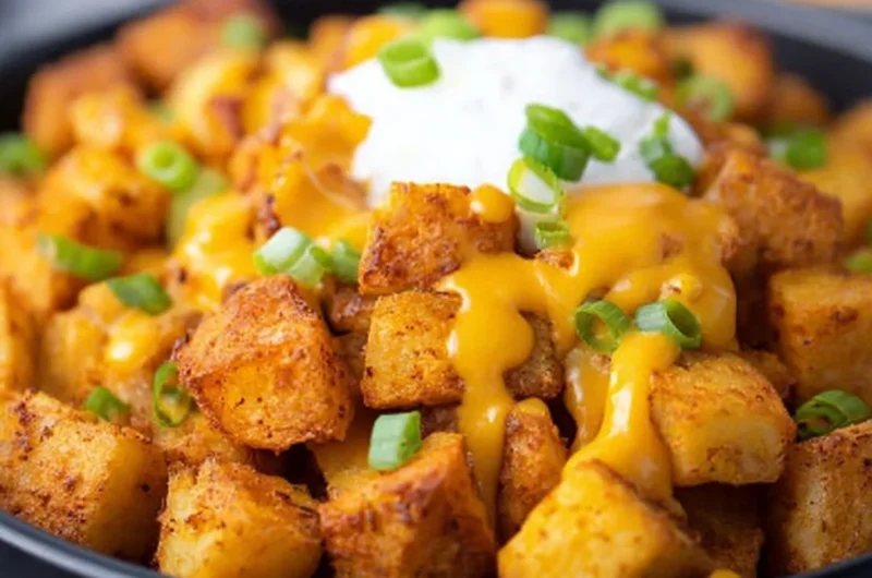 Taco Bell potato bites copycat recipe served in a bowl