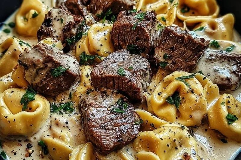 Cracked Garlic Steak Tortellini in Creamhouse Sauce