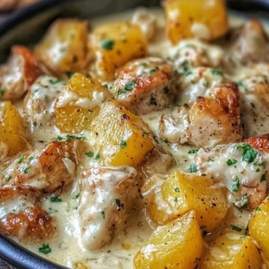 Delicious Garlic Parmesan Chicken with Potatoes cooked in a crockpot