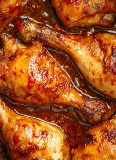 Asian style slow cooker chicken legs served with vegetables