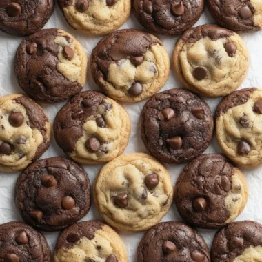 Delicious Brookie Cookies showcasing brownies and cookies together on a plate.