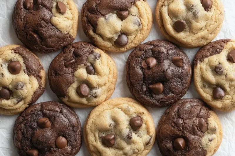 Delicious Brookie Cookies showcasing brownies and cookies together on a plate.