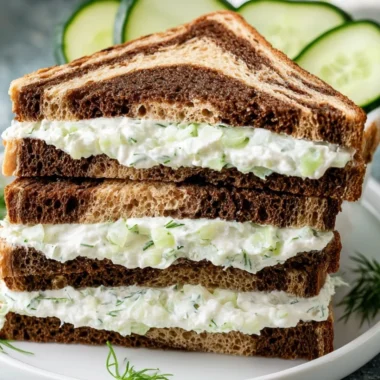 Delicious cucumber sandwiches served on a wooden platter