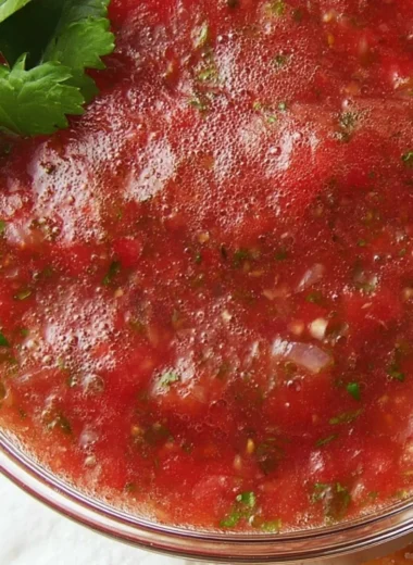Bowl of easy homemade salsa made with fresh tomatoes and ingredients