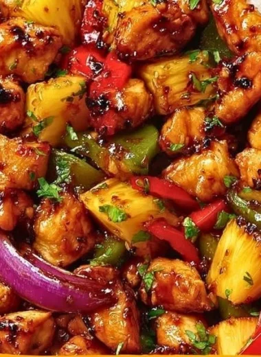 Hawaiian Chicken Sheet Pan dinner with vibrant vegetables and tropical flavors
