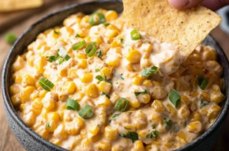 Delicious Southwest Corn Dip served in a bowl, perfect for parties or gatherings.