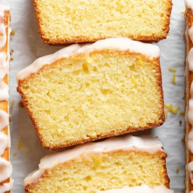 Delicious Starbucks Copycat Lemon Loaf with a moist texture and lemon glaze