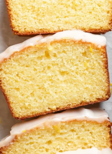 Delicious Starbucks Copycat Lemon Loaf with a moist texture and lemon glaze