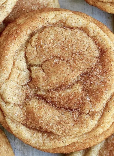 Chewy brown butter snickerdoodle cookies rolled in cinnamon and sugar